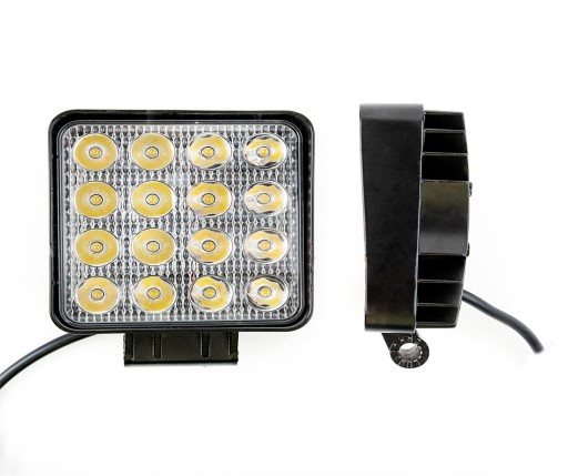 Фара светодиодная дополнительная 16 SMD 48W, 10-30V, 16*3W 106*106*47 мм ближний