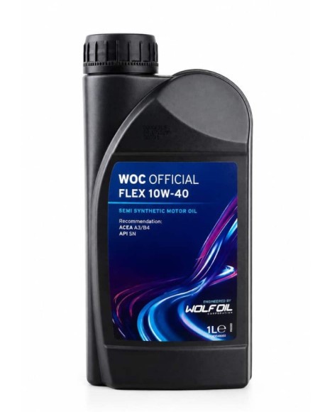 Масло моторное WOC OFFICIAL FLEX 10W40 SN/A3/B4 (1л.) полусинтетическое (бенз., диз.)