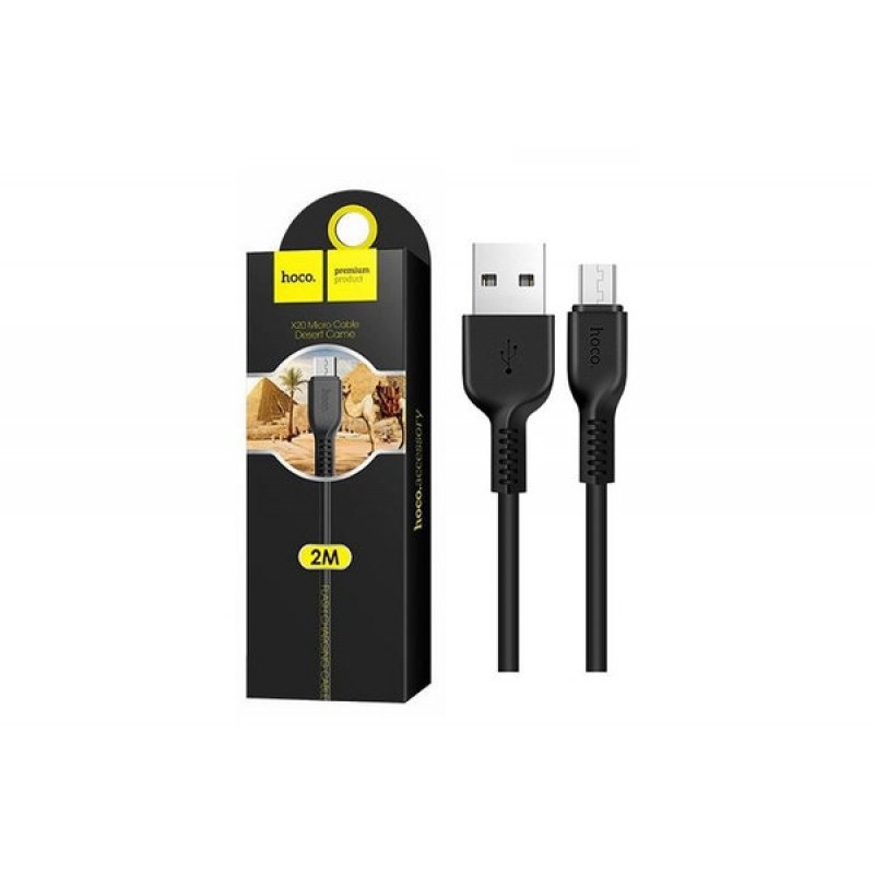 Дата-кабель универ. micro USB /Android/ 2 м, 2A, черный