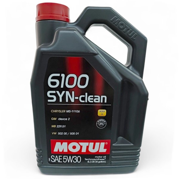Масло моторное MOTUL 6100 Syn-Clean 5W30 SN C3 (4л.) синтетическое