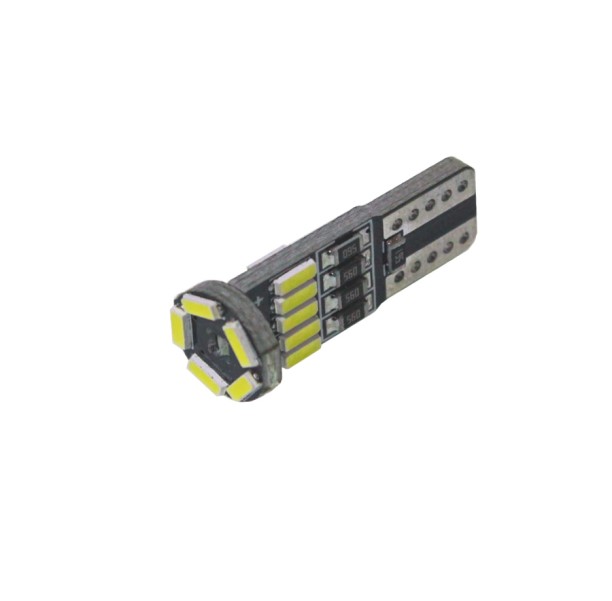Лампа габарит. 12V W5W T10 15 SMD без цок. W2.1x9.5d CANBUS