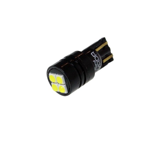 Лампа габарит. 12V W5W T10 4 SMD без цок. W2.1x9.5d CANBUS
