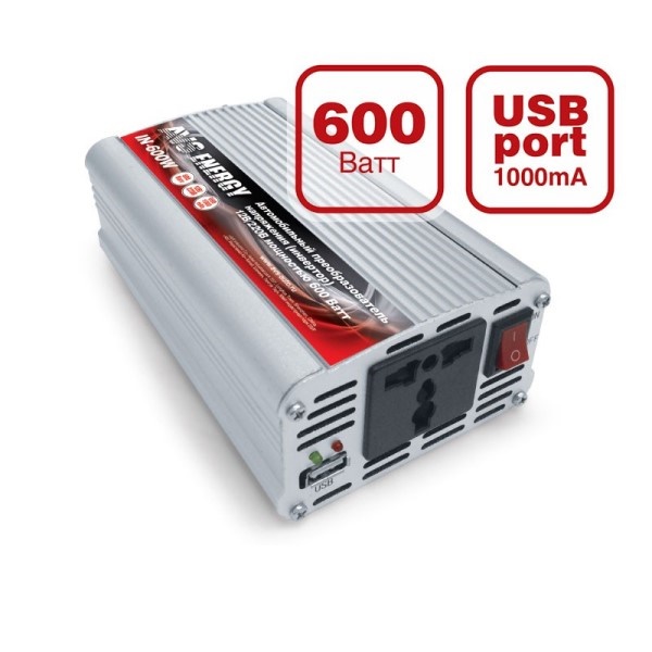 Преобразователь напряжения (12-220B, 600Вт) Инвертор