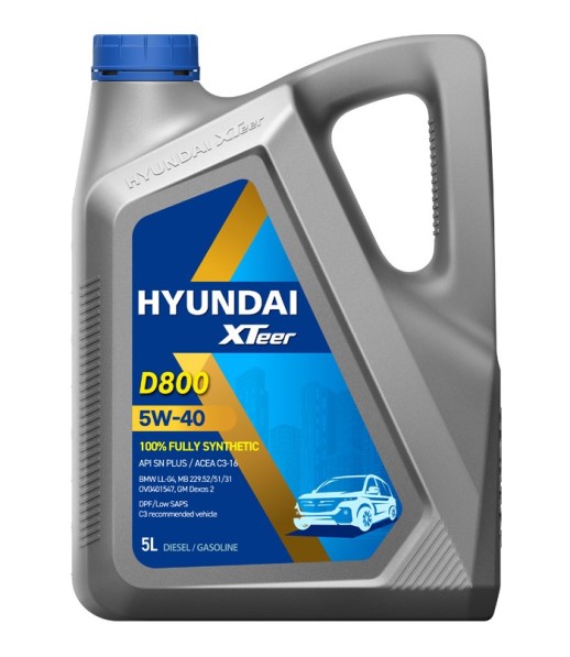 Масло моторное Hyundai/Kia XTeer D800 5W40 C3 (6л.) синтетическое (диз.)