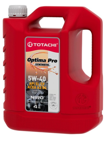 Масло моторное TOTACHI NIRO Optima PRO 5W40 SL/CF (4л.) синтетическое