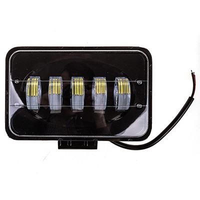Фара светодиодная дополнительная 5 SMD 50W, 12/24V, 6000K 165*105(120)*80 мм (прямоугольная) дальний