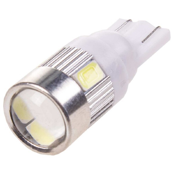 Лампа габарит. 24V W5W T10 6 SMD без цок. W2.1x9.5d линза (к-т 2 шт)