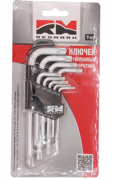 Набор шестигранников (9 предм.) TORX корот.