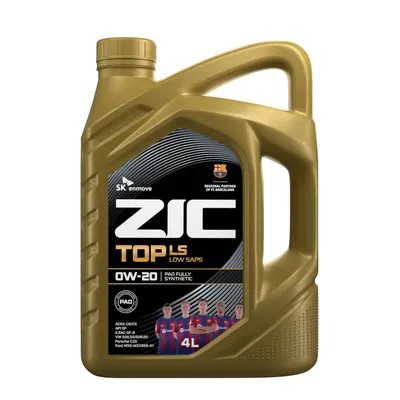 Масло моторное ZIC TOP 0W20 SN Plus/C5 (4л.) синтетическое (бенз., диз.)