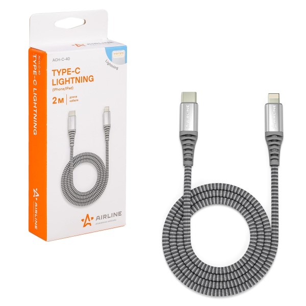 Дата-кабель универ. lightning USB /Iphone/ на Type-C, 2 м, PD 20w, быстрая зарядка