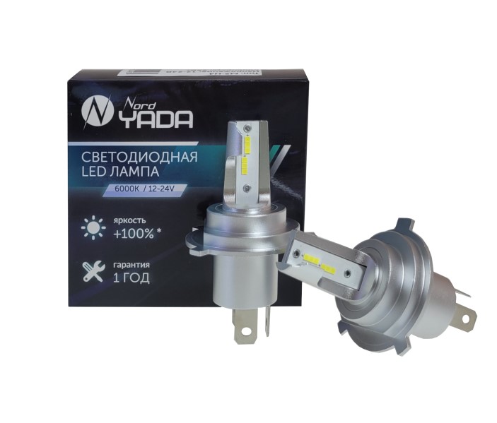 Лампа H4 12-24V LED 25W 1500LM 6000K 2 шт
