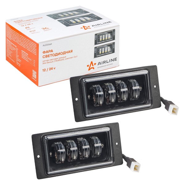 Фара п/туман. /2110. 2115/ 4 LED 12-24V 36W 6500K четкая световая граница