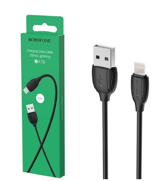 Дата-кабель универ. lightning USB /Iphone/ 1 м, 2.4A черный
