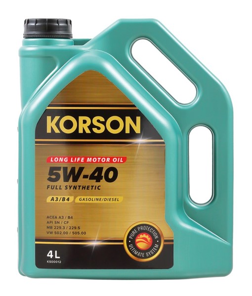 Масло моторное KORSON 5W40 A3/B4 (4л.) синтетическое