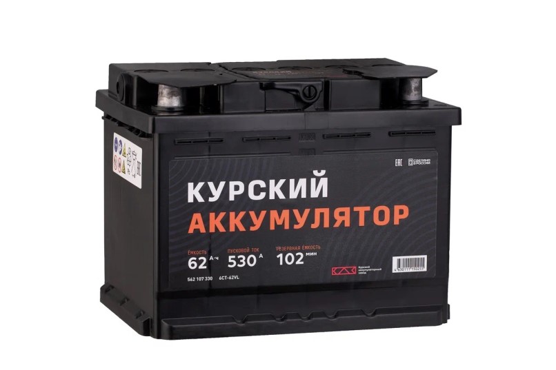 Аккумулятор 6 СТ* 62 530А п/п (+/-) 242х175х190