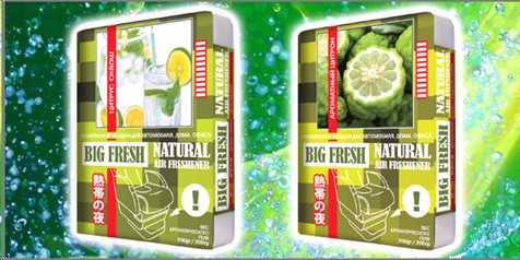 Ароматизатор под сиденье  BIG FRESH  Цитрус сквош 200 мл