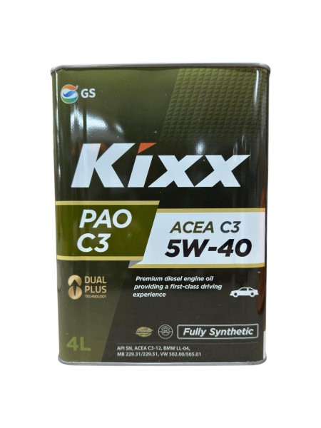 Масло моторное Kixx PAO 5W40 C3 (4л.) синтетическое(бенз., диз.)