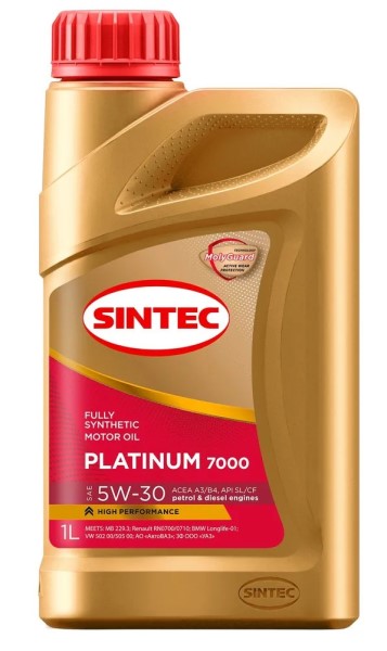 Масло моторное Sintec Платинум 5W30 SN/CF (1л.) синтетическое (бенз., диз.)
