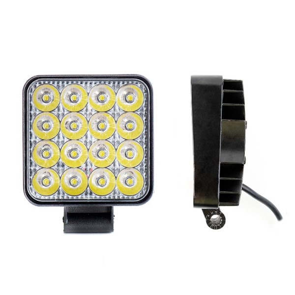 Фара светодиодная дополнительная 16 LED 42W 10-30V 83*83*22 дальний