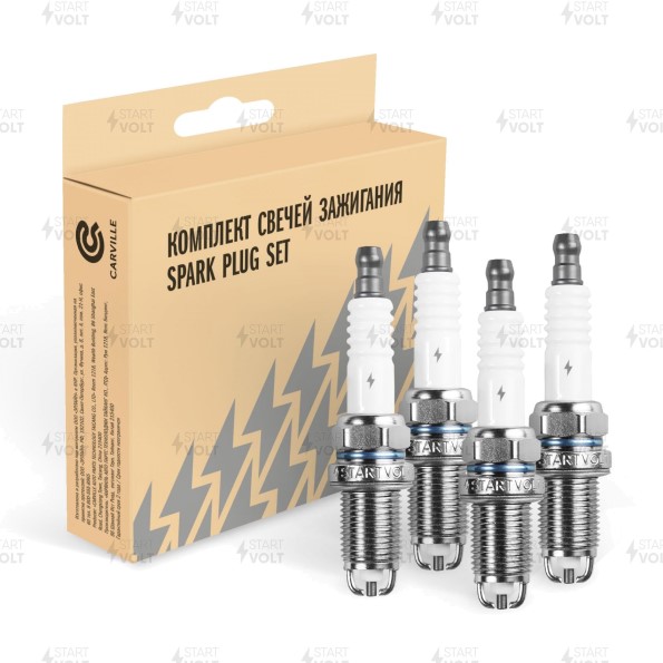Свечи STARTVOLT /Renault Logan (04-) 1.4i/1.6i Duster (10-) 1.6i/2.0i/ (4 шт.) 2-х элек.