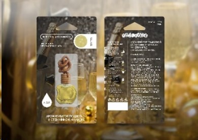 Ароматизатор подвесной  Aroma Glass  линейки  Apple  Игристое шампанское 9 мл (аромат легких фруктовых нот и цветов)