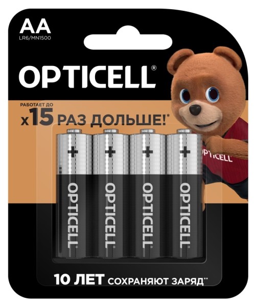 Батарейка AA LR6 Alkaline 4 шт в блистере