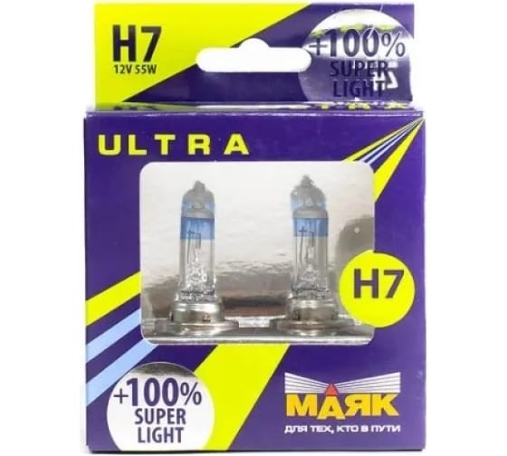 Лампа H7 24V 70W PX26d набор +100% Super Light ULTRA