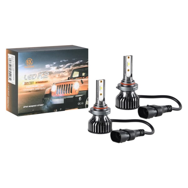 Лампа HB3 12V LED 60W/3000LM 6500K 2 шт (со встр. вентилятором)