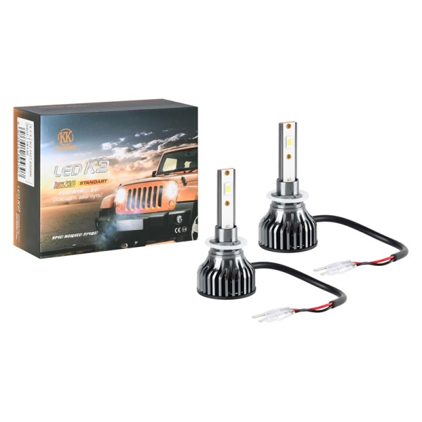 Лампа H27 12V LED 60W/3000LM 6500K 2 шт (со встр. вентилятором)