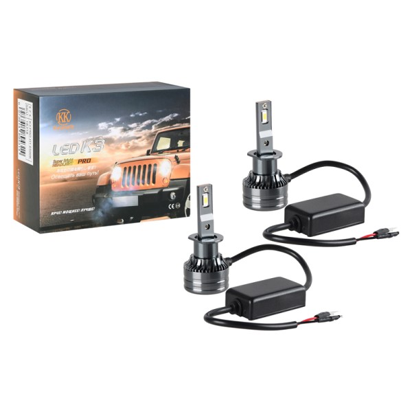 Лампа H1 12V LED 60W/3000LM 6500K 2 шт (со встр. вентилятором)