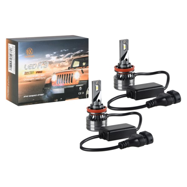 Лампа H9 12V LED 60W/3000LM 6500K 2 шт (со встр. вентилятором)