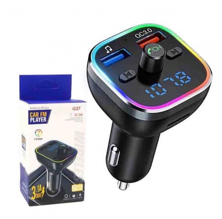 Модулятор (FM трансмиттер) автомобильный ресивер, с 2 usb входами, функция handsfree,слот для карты памяти, bluetooth