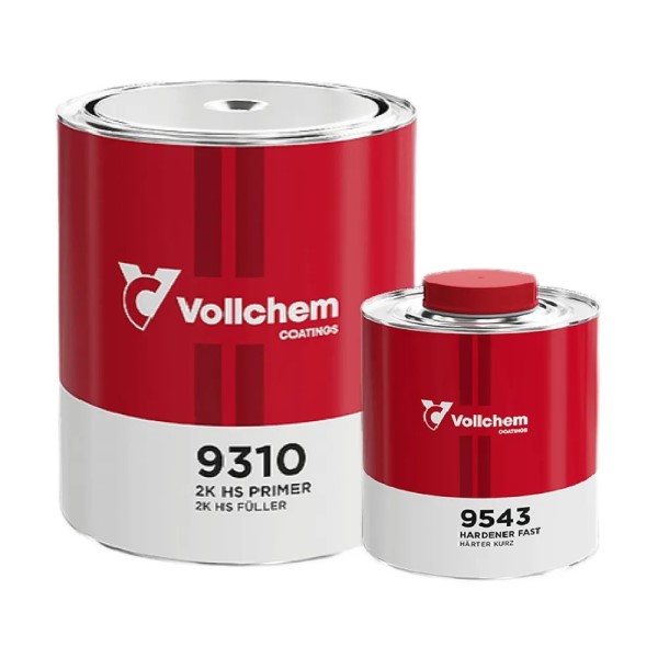 Грунтовка Акрил. 4+1 2К HS наполнитель серая (0,8 л.+ 0,2 л. отверд.)  Vollchem-9310