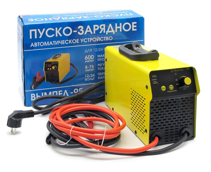 Устройство пуско-зарядное Вымпел-95 12В/24В 600А/75А (автомат, светодиодный дисплей)
