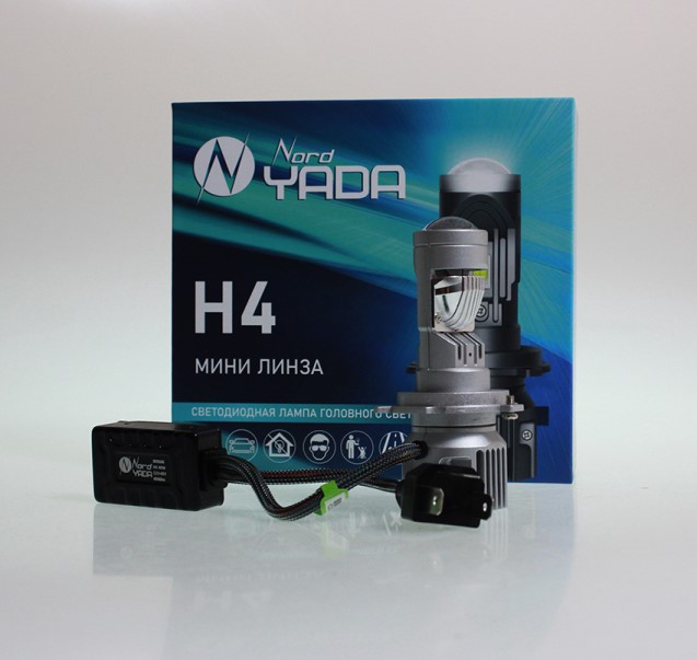 Лампа H4 12-48V LED 40W 4000LM 6000K линза CANBUS 2 шт