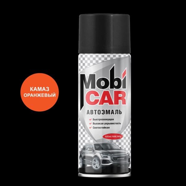 Краска спрей MobiCar акрил. Камаз оранжевый 520 мл