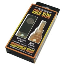 Ароматизатор на дефлектор  GOLD SLIM  Ароматный кофе + black afgano 8 мл