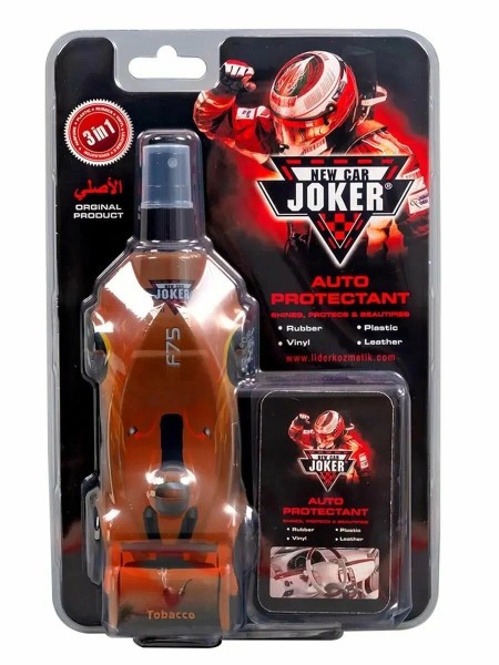 Полироль пластика с губкой JOKER Turbo 3 in1 New Car Антитабак 250 мл