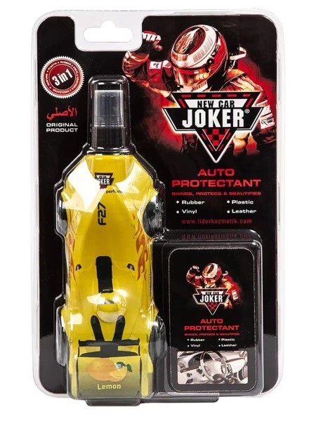 Полироль пластика с губкой JOKER Turbo 3 in1 New Car Лимон 250 мл