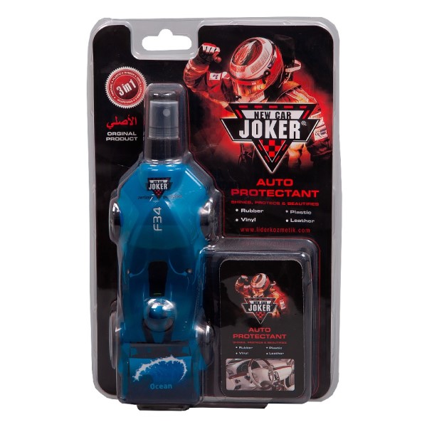 Полироль пластика с губкой JOKER Turbo 3 in1 New Car Океан 250 мл
