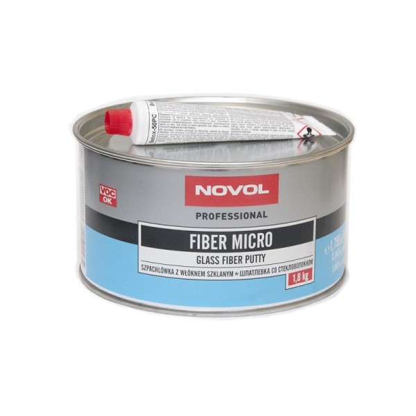 Шпатлевка Novol FIBER MICRO 1,8 кг со стекловолокном