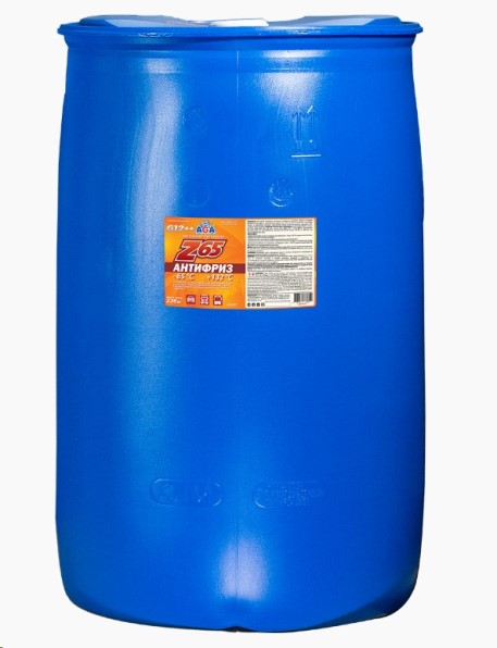 Антифриз  AGA-Z65 G12++  -60С (220 кг.) желтый /пластик + насос