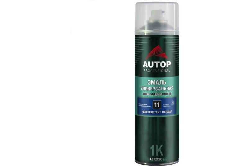 Краска спрей AUTOP алкид. Черная матовая 650 мл №11