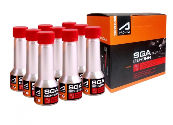 Присадка в топливо /бензин/  SGA Box  SA-268/набор из 9х*50 мл/