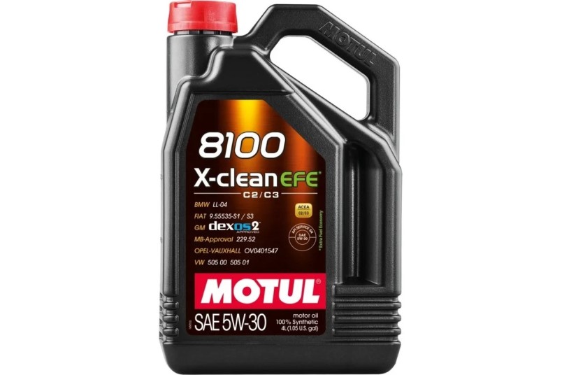 Масло моторное MOTUL 8100 X-Clean EFE 5W30 SP C2/C3 (4л.) синтетическое (бенз., диз.)