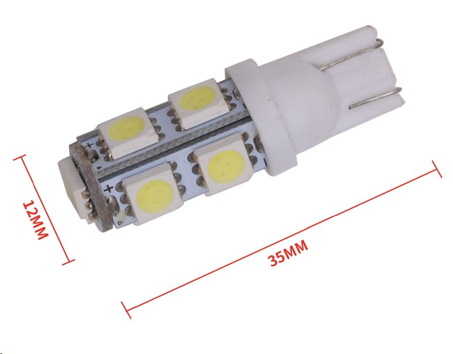 Лампа габарит. 12V W5W T10 9 SMD без цок. W2.1х9.5d