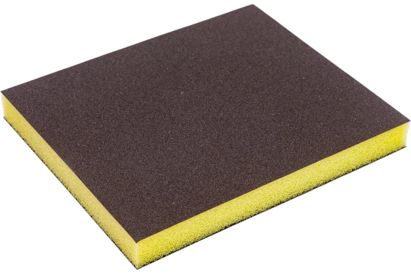 Губка абразивная -№240  Grit  120*100*12 мм, Желтая