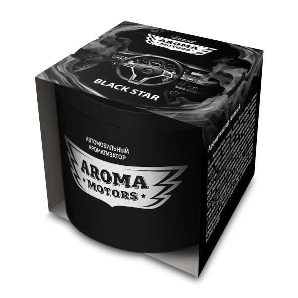 Ароматизатор на панель  Aroma Motors  BLACK STAR 100 мл гелевый