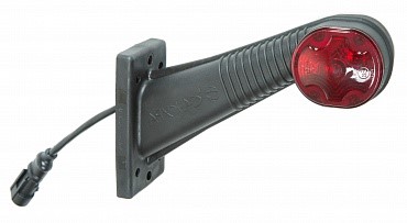 Фонарь габаритов красный/белый светод. 12-24V, правый (разъем АМР 282104-1) ФГ 00П-01