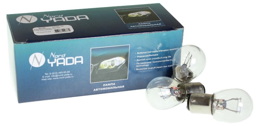 Лампа 2-конт. 12V P21/5W S25 со смещен. цок. по высоте BAY15d